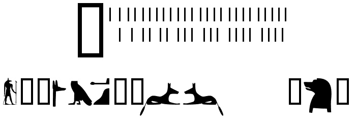 EgyptianHieroglyphsSilhouette Font OTHER CHARS