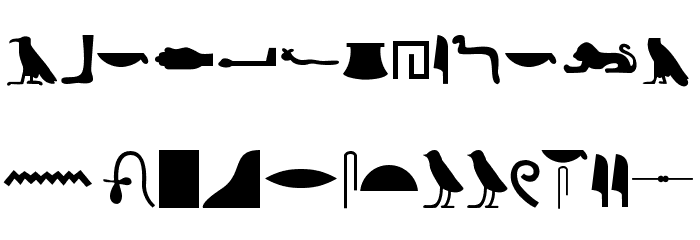 EgyptianHieroglyphsSilhouette Font LOWERCASE