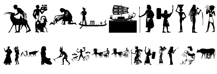 EgyptianSilhouettes Fonte OUTROS PERSONAGENS