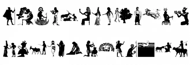 EgyptianSilhouettes Fuentes MINÚSCULAS