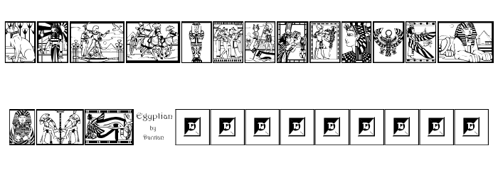 Egyptian Font LOWERCASE