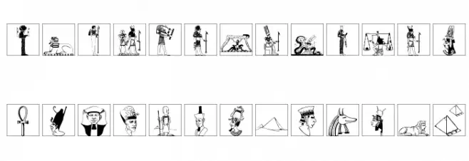 EgypticonsToday Caratteri MINUSCOLO