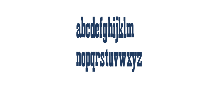 Egyptienne-E Lowercase