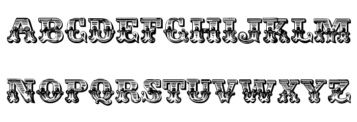 Egyptienne Zierinitialien Font LOWERCASE