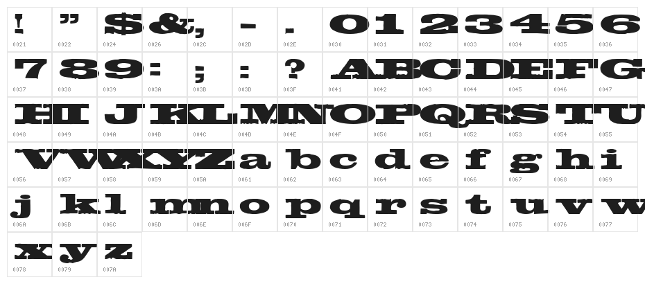 Egyptientto2 Character Map