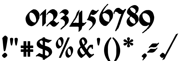 Ehmcke Federfraktur Font OTHER CHARS