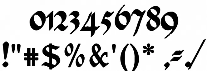 Ehmcke Federfraktur Font OTHER CHARS