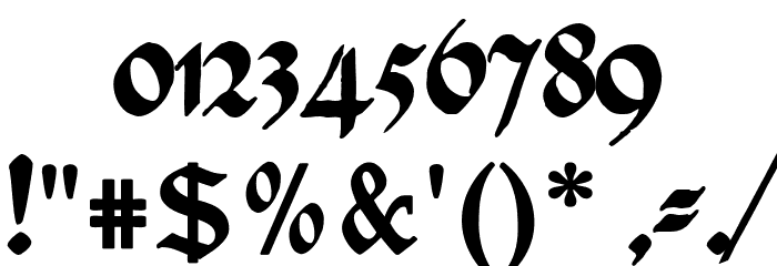 Ehmcke Federfraktur Font OTHER CHARS