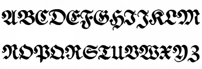 Ehmcke Federfraktur フォント 大文字