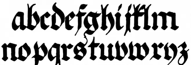 Ehmcke Federfraktur Caratteri MINUSCOLO