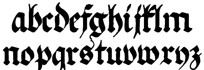 Ehmcke Federfraktur Font LOWERCASE