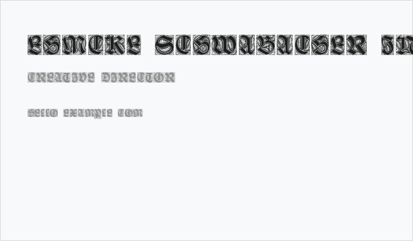 Ehmcke-Schwabacher Initialen Business Card