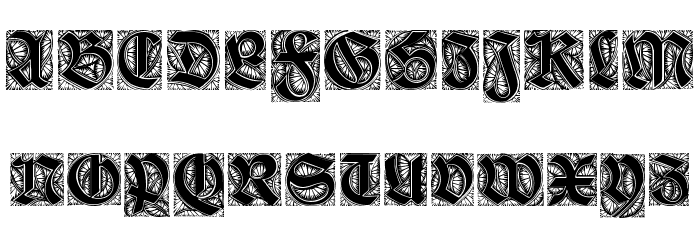 Ehmcke-Schwabacher Initialen Font LOWERCASE