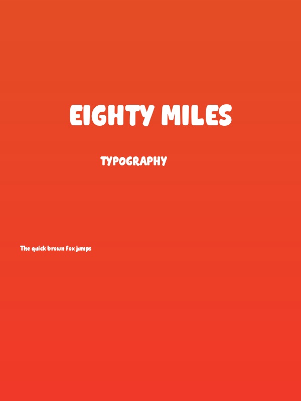 EIGHTY MILES Poster