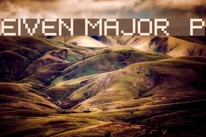 EIVEN MAJOR Pixel Font examples