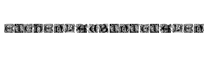 Eichenlaub Initialen  Frei Schriftart Herunterladen