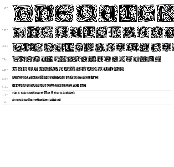 Eichenlaub Initialen Waterfall