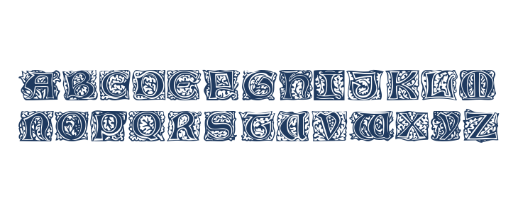 Eichenlaub Initialen Lowercase