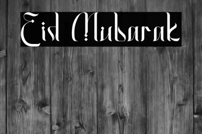 Eid Mubarak Font examples