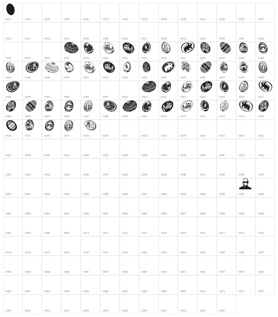 EierEggsOvo Character Map