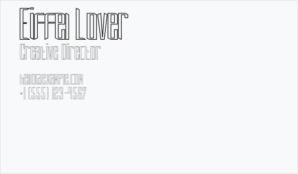 Eiffel Lover Business Card