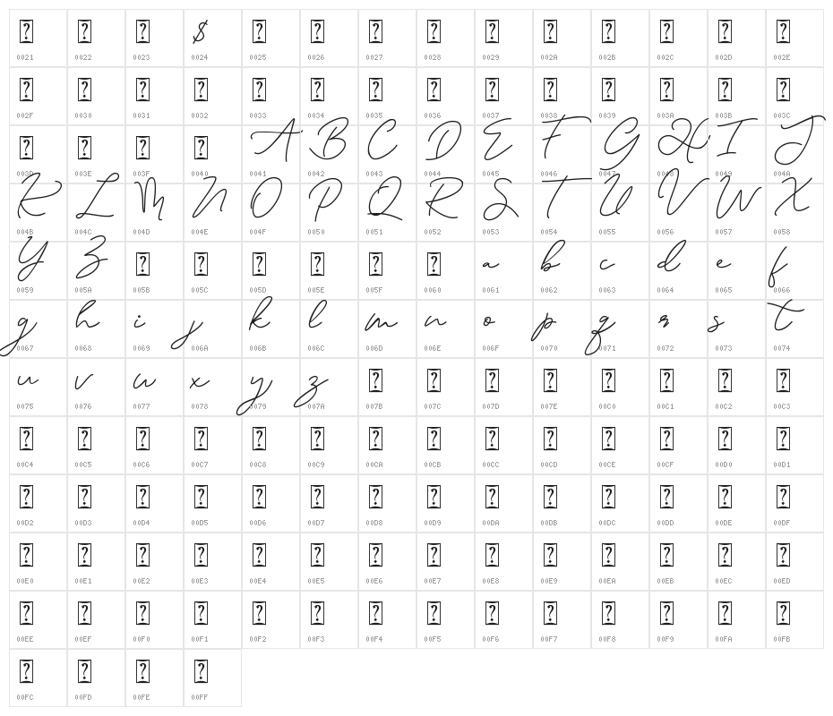 Eiffel in love Character Map