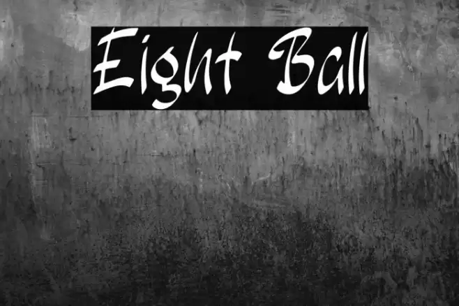 Eight Ball Font examples