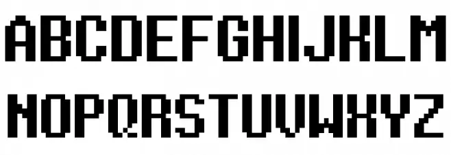 Eight Bit Dragon フォント 大文字