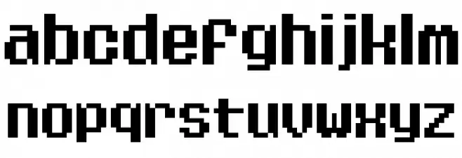 Eight Bit Dragon フォント 小文字