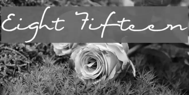 Eight Fifteen Font examples