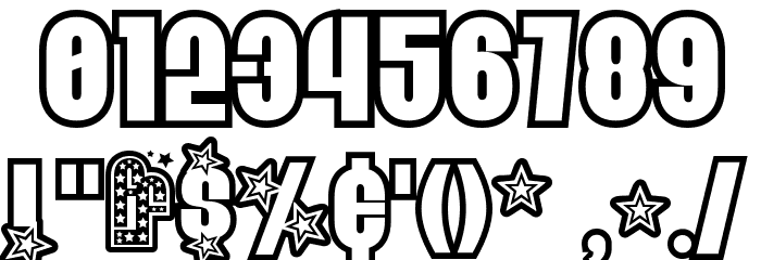 Eight Track program 3 Font OTHER CHARS