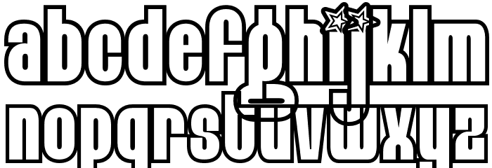 Eight Track program 3 Font LOWERCASE