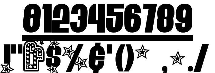 Eight Track program 4 Font OTHER CHARS