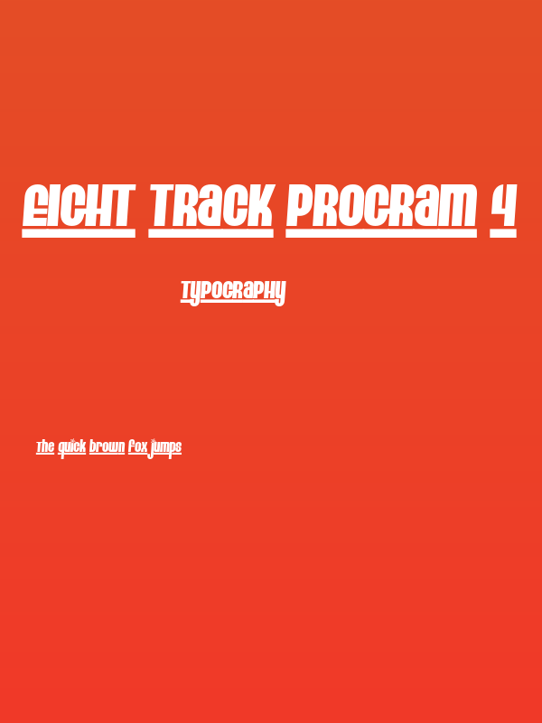 Eight Track program 4 Poster