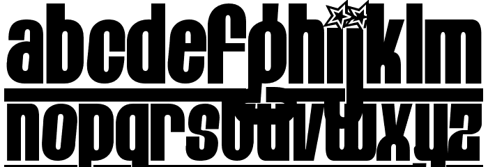 Eight Track program 4 Font LOWERCASE