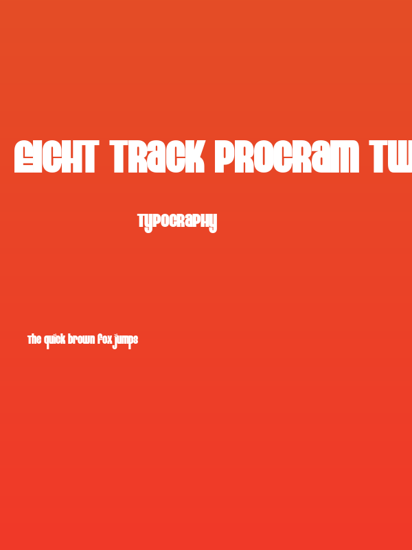 Eight Track program two Poster