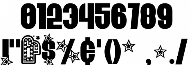 Eight Track Font OTHER CHARS