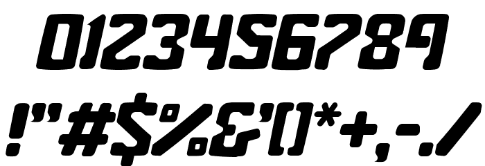 Eightball Skewed Font OTHER CHARS