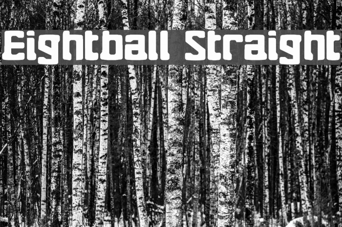 Eightball Straight Font examples