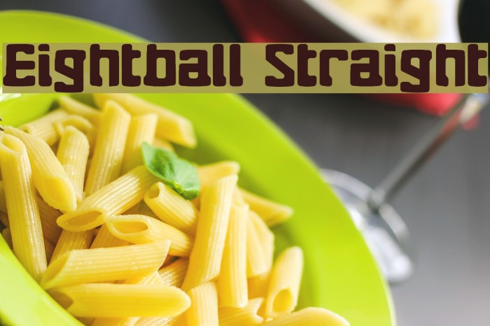 Eightball Straight Font examples