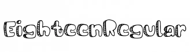 Eighteen Regular  تنزيل الخطوط