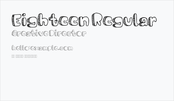 Eighteen Regular Business Card