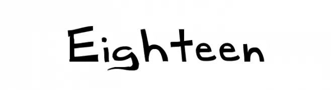 Eighteen  Descarca Fonturi Gratis