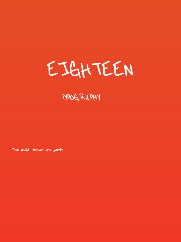 Eighteen Poster
