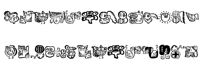EighteenMayanMonths Font LOWERCASE
