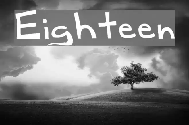 Eighteen Font examples