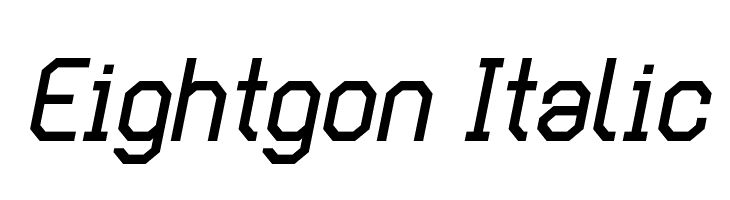Eightgon Italic  नि: शुल्क फ़ॉन्ट्स डाउनलोड