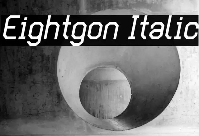 Eightgon Italic Font examples