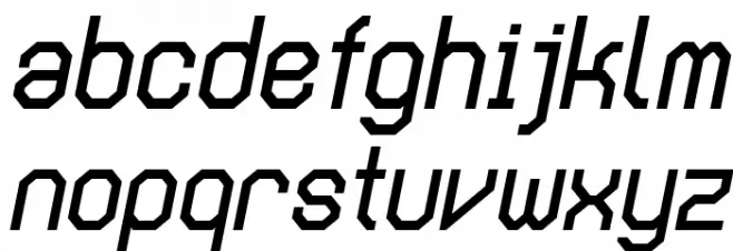 Eightgon Italic फ़ॉन्ट लोअरकेस