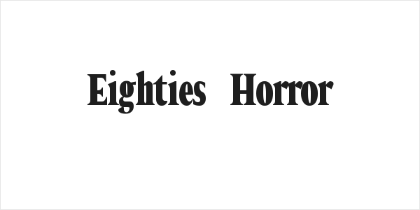 Eighties Horror Logo